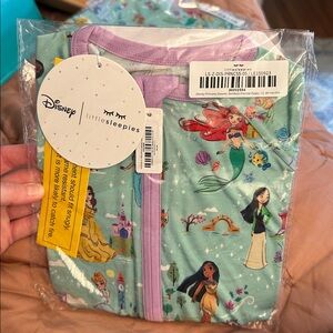 Little Sleepies Mint & Purple Disney Princess Dreams Zippy 12-18 months